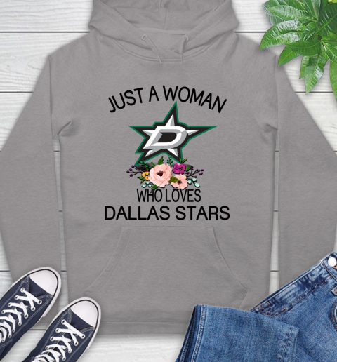 NHL Just A Woman Who Loves Dallas Stars Hockey Sports Hoodie 4