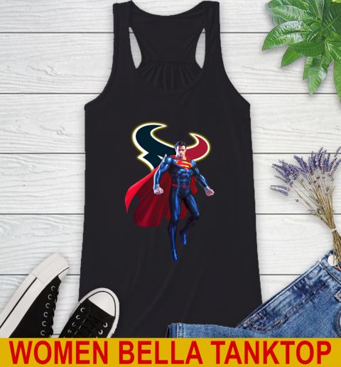 NFL Superman DC Sports Football Houston Texans Racerback Tank 2