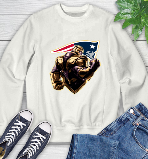 NFL Thanos Avengers Endgame Football Sports New England Patriots Sweatshirt