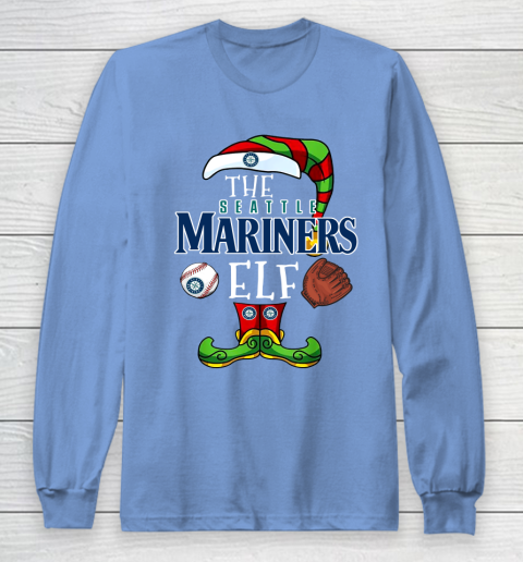 Seattle Mariners Christmas ELF Funny MLB Long Sleeve T-Shirt