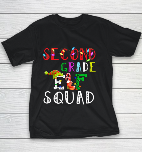 Christmas Elf Squad Second Grade Teacher Shirt Gift Youth T-Shirt