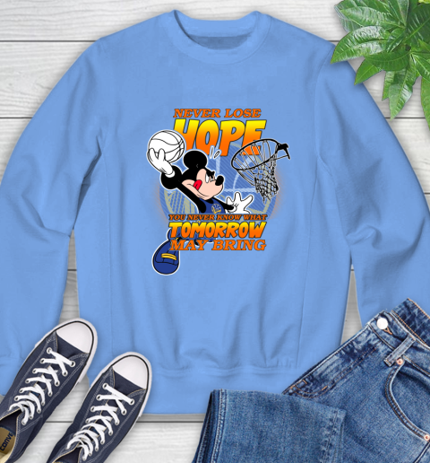 Golden State Warriors NBA Basketball Mickey Disney Never Lose Hope Sweatshirt 11