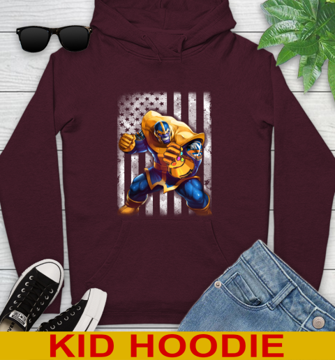 NHL Hockey New York Islanders Thanos Marvel American Flag Shirt Youth Hoodie 7