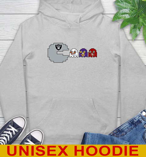 Oakland Raiders NFL Football Pac Man Champion Hoodie 7 Oakland Raiders NFL Football Pac Man Champion Hoodie - Image 7