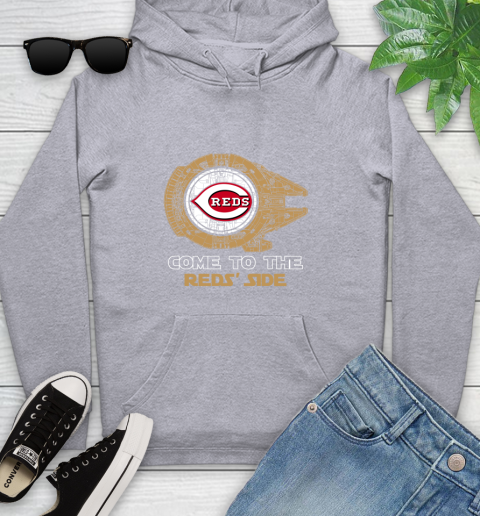 MLB Come To The Cincinnati Reds Side Star Wars Baseball Sports Youth Hoodie 6
