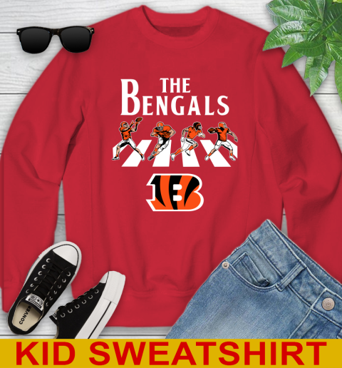 NFL Football Cincinnati Bengals The Beatles Rock Band Shirt Youth Sweatshirt 7