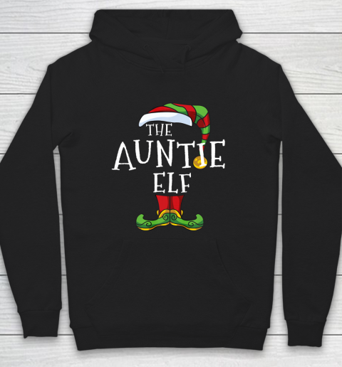 The Auntie Elf Family Matching Christmas Group Gift Pajama Hoodie