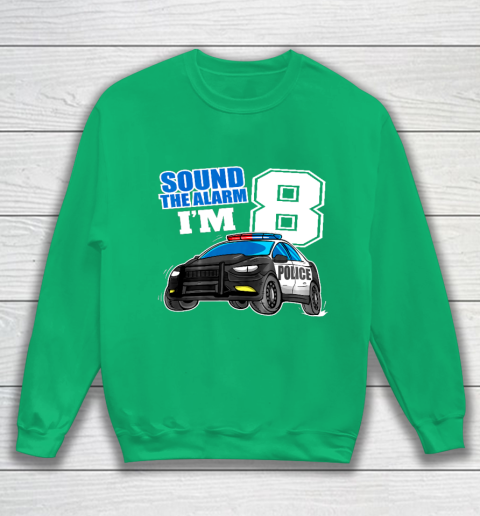 Kids 8 Years Old Police Birthday Shirt Officer Cop Car 8th