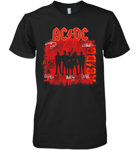 AC DC Shot In The Dark Signatures Premium Men's T-Shirt