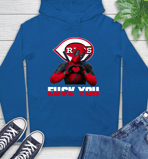 MLB Cincinnati Reds Deadpool Love You Fuck You Baseball Sports Hoodie 9