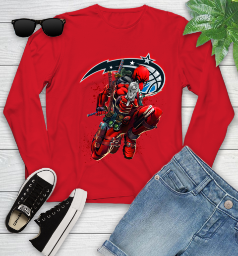 NBA Deadpool Marvel Comics Sports Basketball Orlando Magic Youth Long Sleeve 11