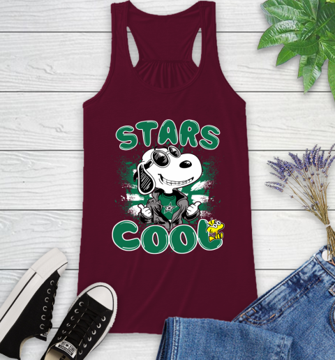 NHL Hockey Dallas Stars Cool Snoopy Shirt Racerback Tank 2