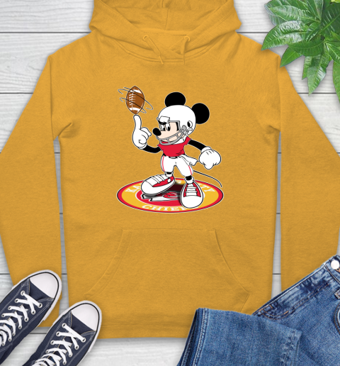 NFL Football Kansas City Chiefs Cheerful Mickey Disney Shirt Hoodie 3
