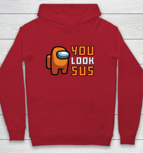 Among Us Shirt You Look SUS Youth Hoodie 6