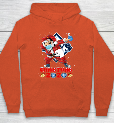 Tampa Bay Rays Funny Santa Claus Dabbing Christmas 2020 MLB Hoodie 3