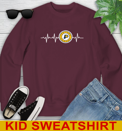 Indiana Pacers NBA Basketball Heart Beat Shirt Youth Sweatshirt - Image 5