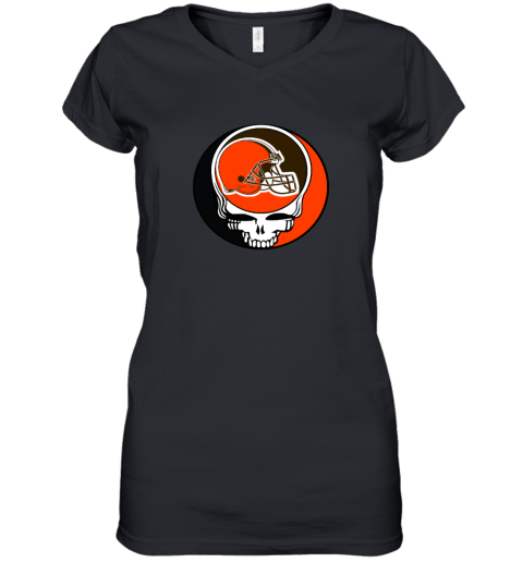 Cleveland Browns x Grateful Dead Women's V-Neck T-Shirt