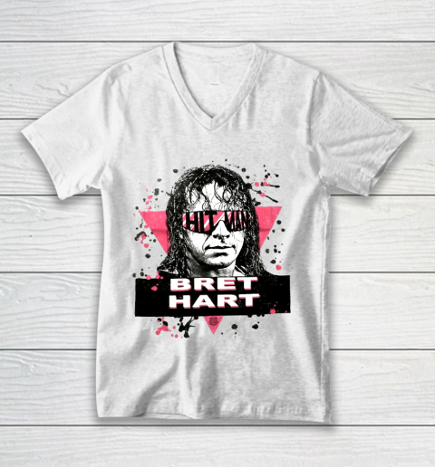 Hit man Bret Hart Hit Man WWE for fans and lovers V-Neck T-Shirt