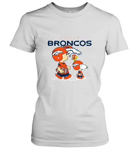 Denver Broncos Let's Play Football Together Snoopy NFL Women's T-Shirt