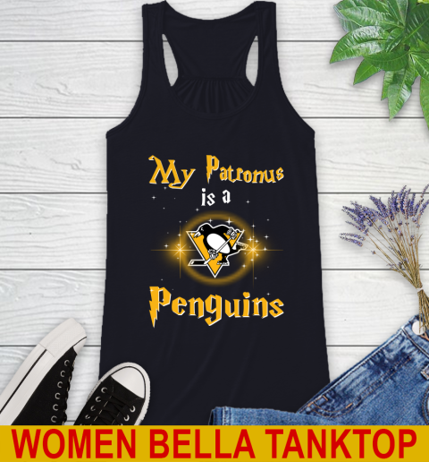 NHL Hockey Harry Potter My Patronus Is A Pittsburgh Penguins Racerback Tank 8