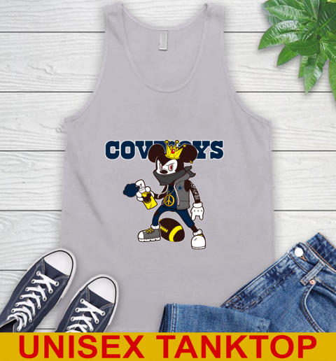 Dallas Cowboys NFL Football Mickey Peace Sign Sports Tank Top 4