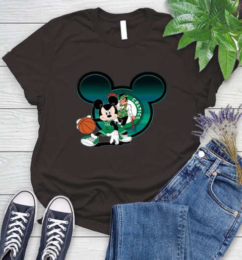NBA Boston Celtics Mickey Mouse Disney Basketball Women's T-Shirt 8