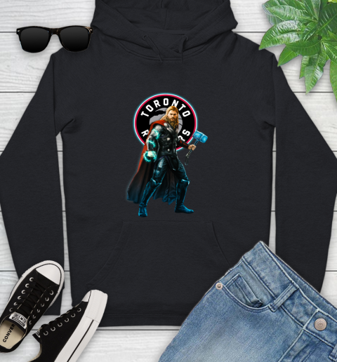 NBA Thor Avengers Endgame Basketball Toronto Raptors Youth Hoodie 3 NBA Thor Avengers Endgame Basketball Toronto Raptors Youth Hoodie - Image 3