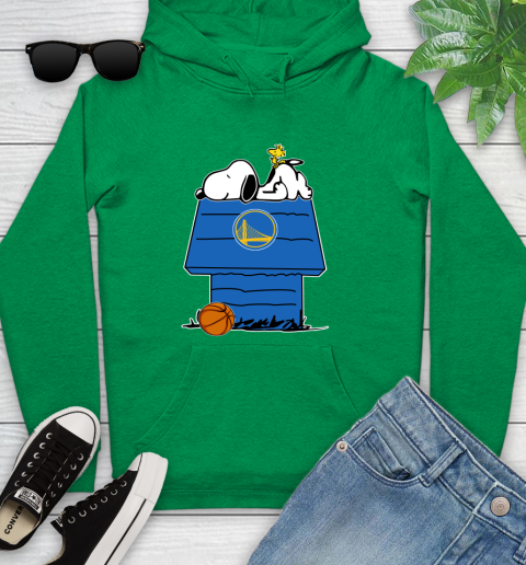 Golden State Warriors NBA Basketball Snoopy Woodstock The Peanuts Movie Youth Hoodie 7