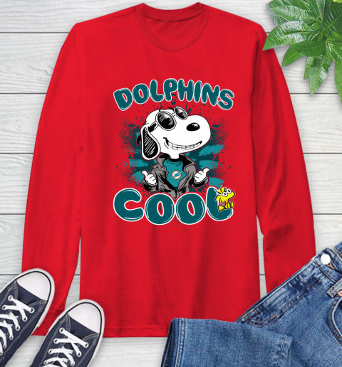 NFL Football Miami Dolphins Cool Snoopy Shirt Long Sleeve T-Shirt 12