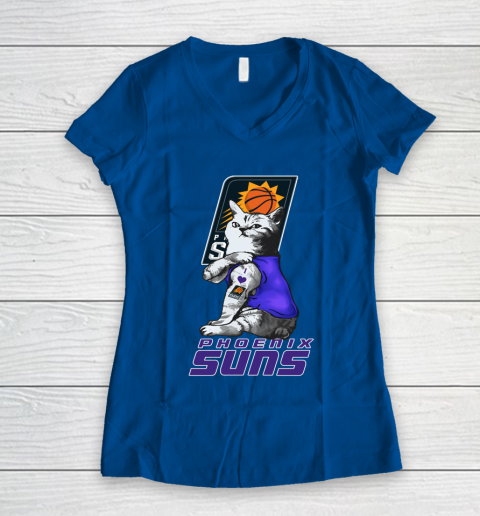 NBA Basketball My Cat Loves Phoenix Suns Women's V-Neck T-Shirt 8 NBA Basketball My Cat Loves Phoenix Suns Women's V-Neck T-Shirt - Image 8
