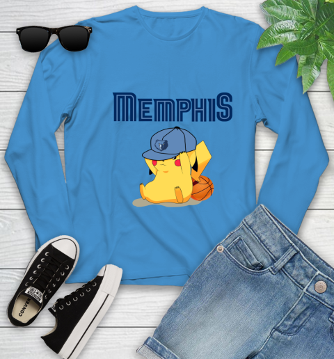 NBA Pikachu Basketball Sports Memphis Grizzlies Youth Long Sleeve 7