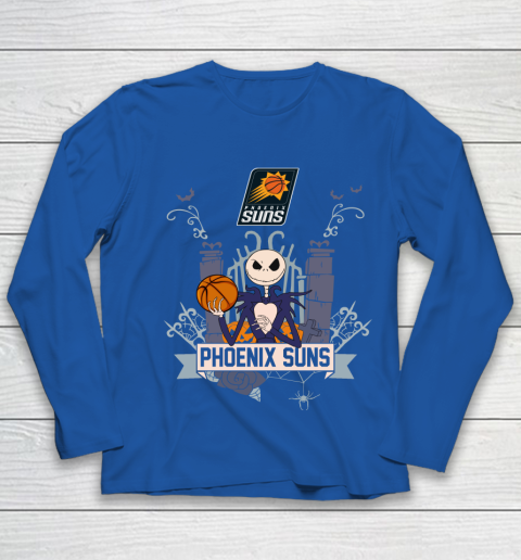 NBA Phoenix Suns Basketball Jack Skellington Halloween Youth Long Sleeve 7
