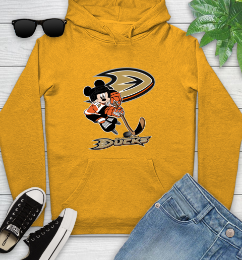NHL Anaheim Ducks Mickey Mouse Disney Hockey T Shirt Youth Hoodie 3