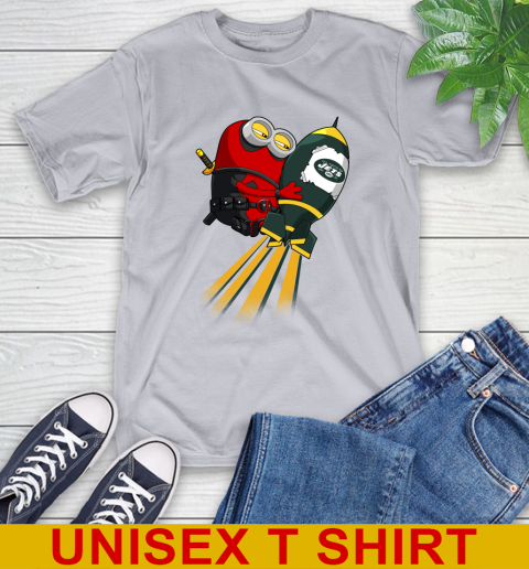 NFL Football New York Jets Deadpool Minion Marvel Shirt T-Shirt 5