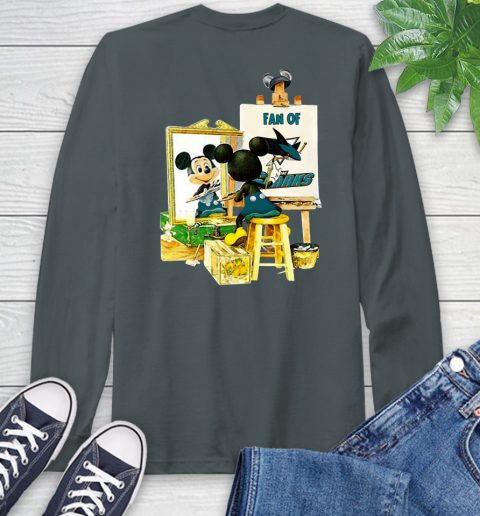 NHL Hockey San Jose Sharks Mickey Drawing Shirt 60