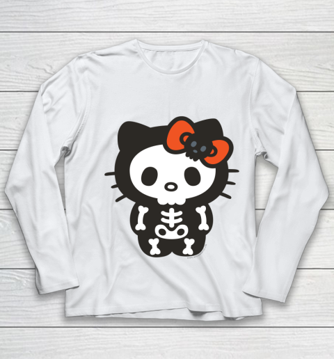 Hello Kitty Skeleton Halloween Youth Long Sleeve