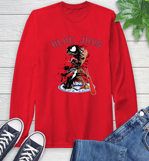 MLB Toronto Blue Jays Baseball Venom Groot Guardians Of The Galaxy Long Sleeve T-Shirt 10