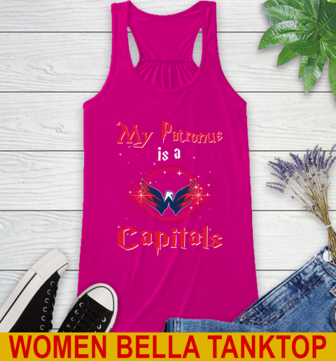 NHL Hockey Harry Potter My Patronus Is A Washington Capitals Racerback Tank 6