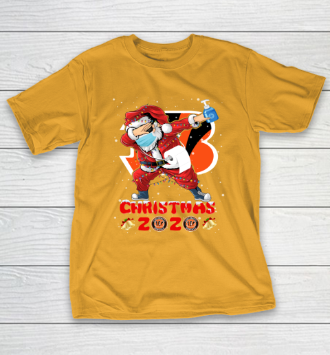 Cincinnati Bengals Funny Santa Claus Dabbing Christmas 2020 NFL T-Shirt 2