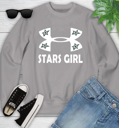 NHL Dallas Stars Girl Under Armour Hockey Sports Youth Sweatshirt 3
