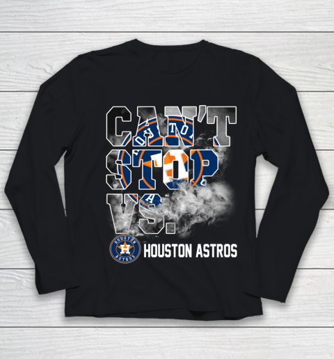 MLB Houston Astros Baseball Can't Stop Vs Houston Astros Youth Long Sleeve