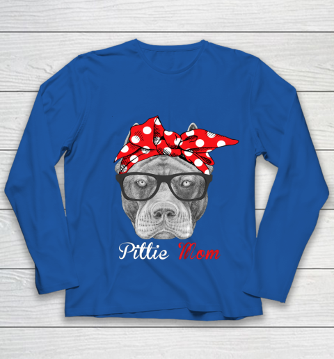 Dog Mom Shirt Pittie Mom Shirt for Pitbull Dog Lovers Mothers Day Youth Long Sleeve 7