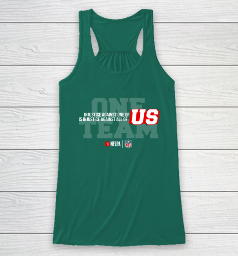 NFL End Racism Print In Front And Back Racerback Tank 5