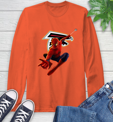 NFL Spider Man Avengers Endgame Football Atlanta Falcons Long Sleeve T-Shirt 5