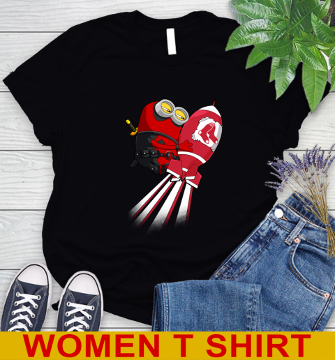 MLB Baseball Boston Red Sox Deadpool Minion Marvel Shirt Women's T-Shirt