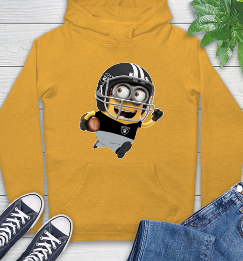 NFL Oakland Raiders Minions Disney Football Sports Hoodie 3