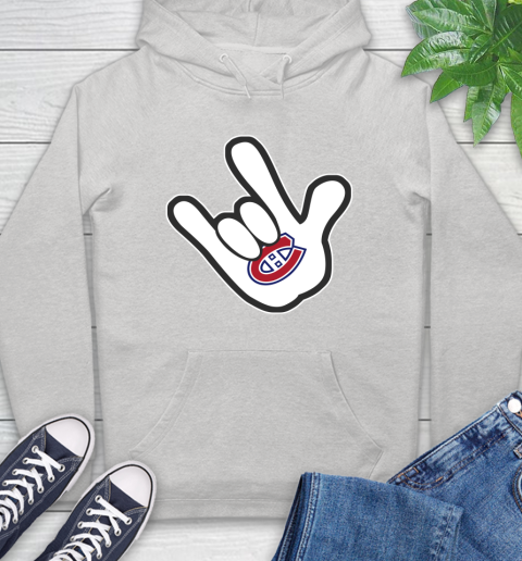 Montreal Canadiens NHL Hockey Mickey Rock Hand Disney Hoodie