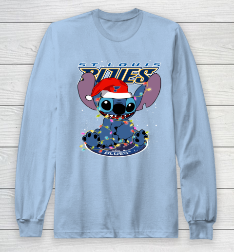 St.Louis Blues NHL Hockey noel stitch Christmas Long Sleeve T-Shirt 5