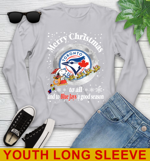 Toronto Blue Jays Merry Christmas To All And To Blue Jays A Good Season MLB Baseball Sports Youth Long Sleeve 5