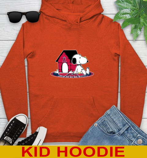 MLB Baseball Los Angeles Angels Snoopy The Peanuts Movie Shirt Youth Hoodie 5